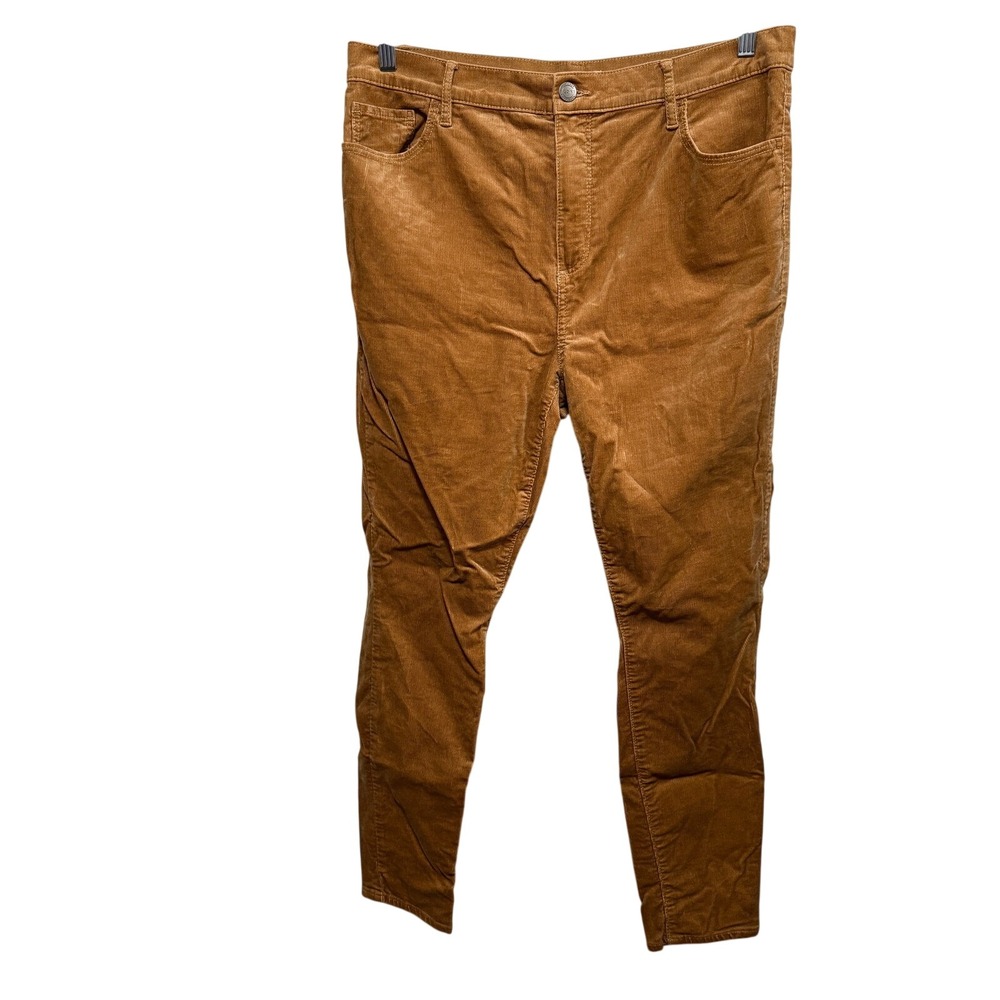 LOFT Outlet Womens High Rise Skinny Corduroy Pants Camel Brown Size 14 Stretch
